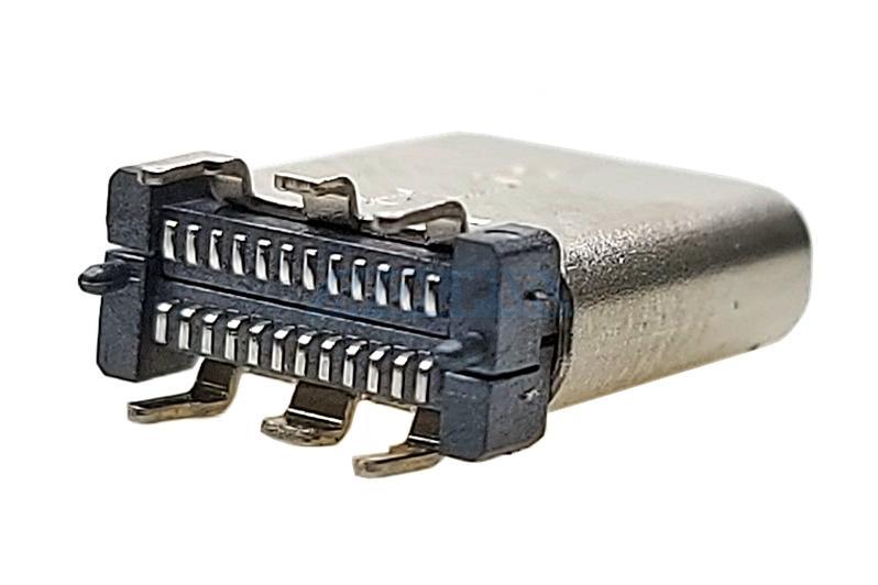 Konektor USB typ C, priamy, dlžka 10,5 mm, oceľový obal - Foto0